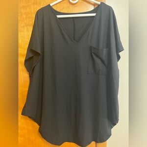 Shein Black short sleeve dress shirt. Size 5XL